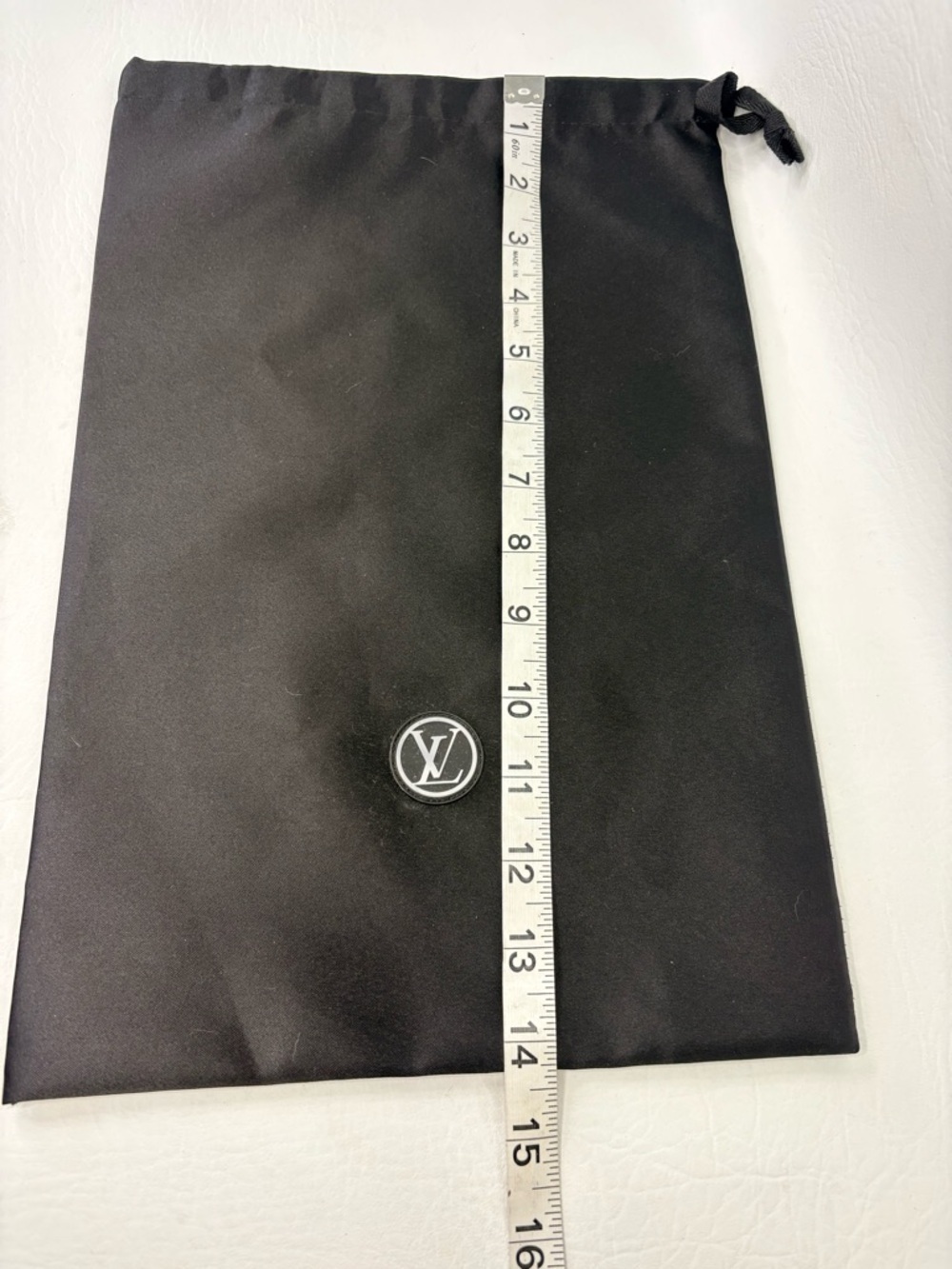 Authentic Louis Vuitton Black Dust Bag Large Drawstring Storage Pouch 9.5x14.5 - Picture 3 of 3